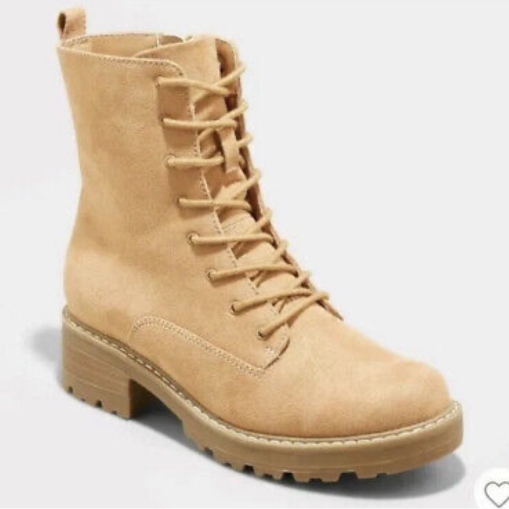 New Universal thread Women's Tan Lace-Up Ankle Boots size 9